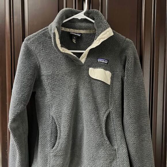 Patagonia Women's Retool Snap T Fleece Grey Sweater Pullover size XS - Picture 1 of 4